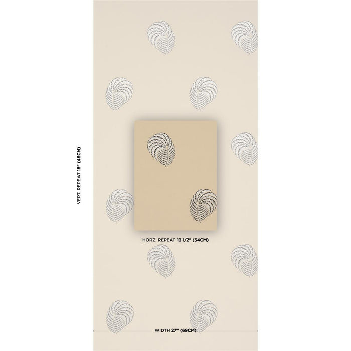 Schumacher Royal Plume Tan Wallpaper Sample 5017052