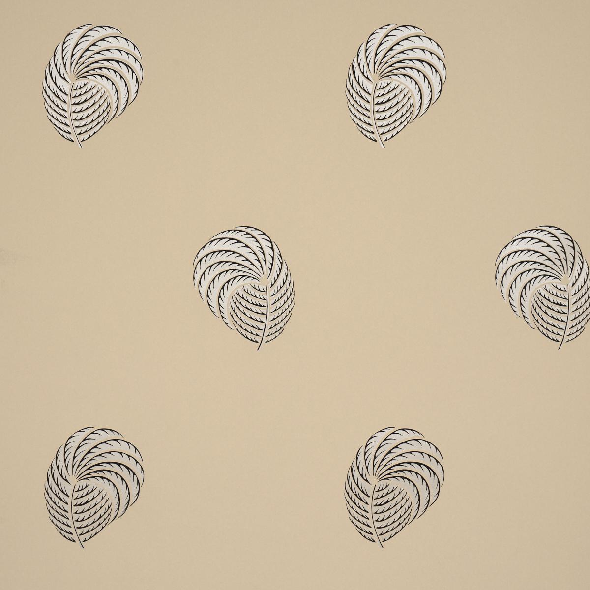 Schumacher Royal Plume Tan Wallpaper 5017052