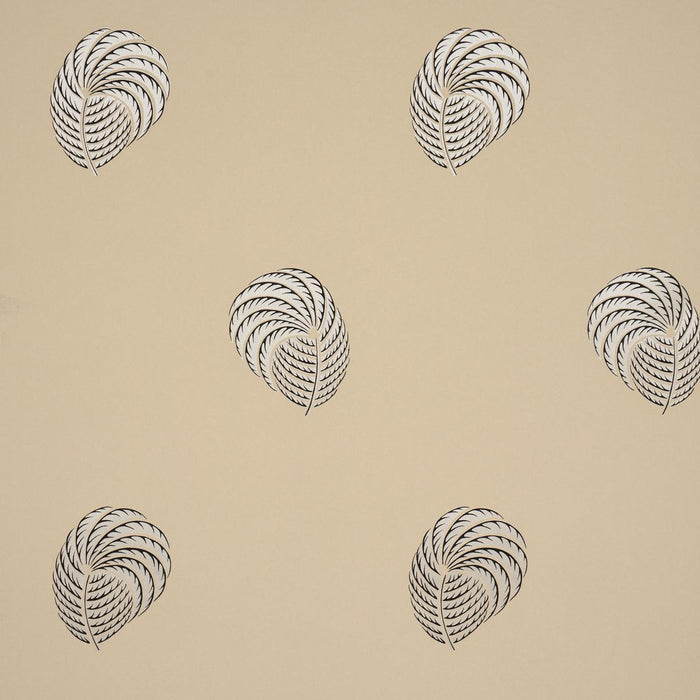 Schumacher Royal Plume Tan Wallpaper Sample 5017052