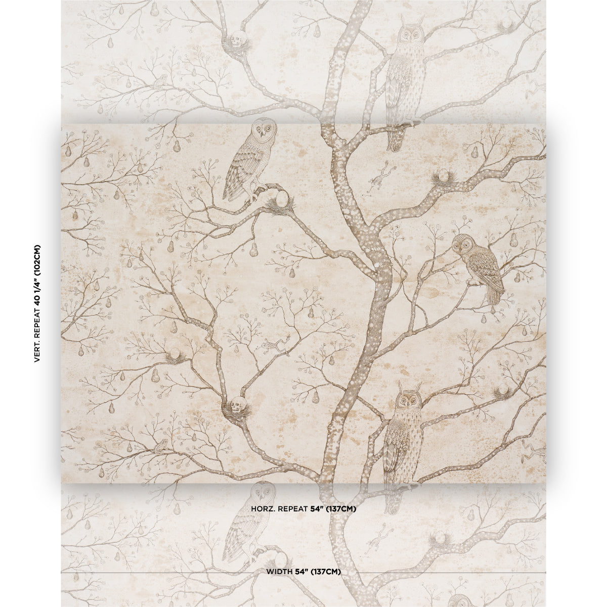Schumacher Custis Orchard Sky Wallpaper Sample 5017342
