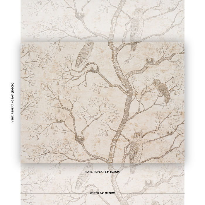 Schumacher Custis Orchard Sky Wallpaper Sample 5017342