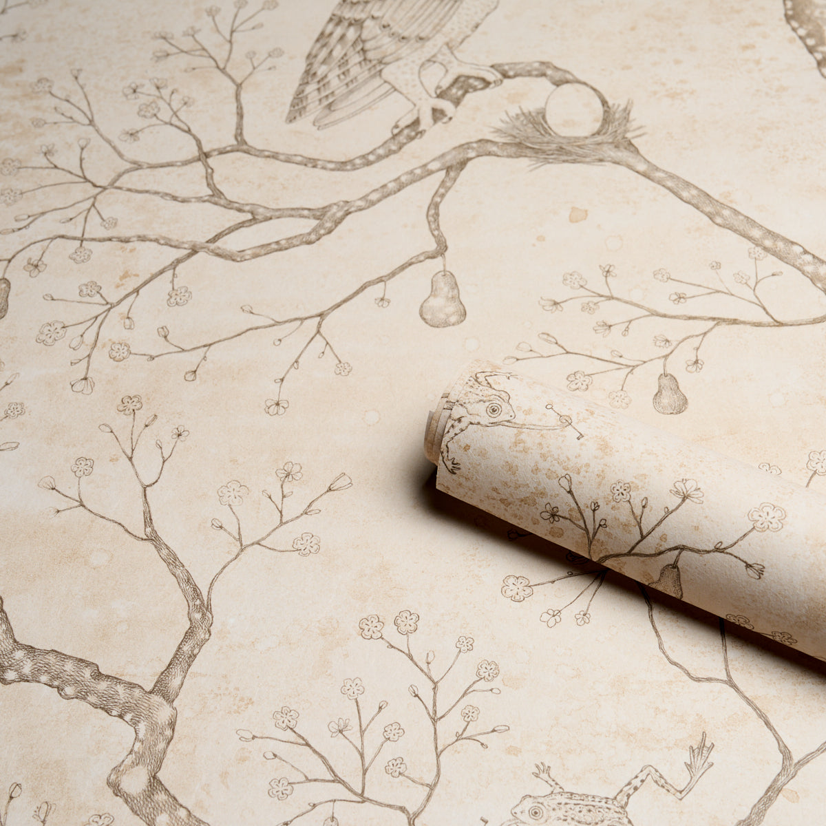 Schumacher Custis Orchard Sky Wallpaper Sample 5017342