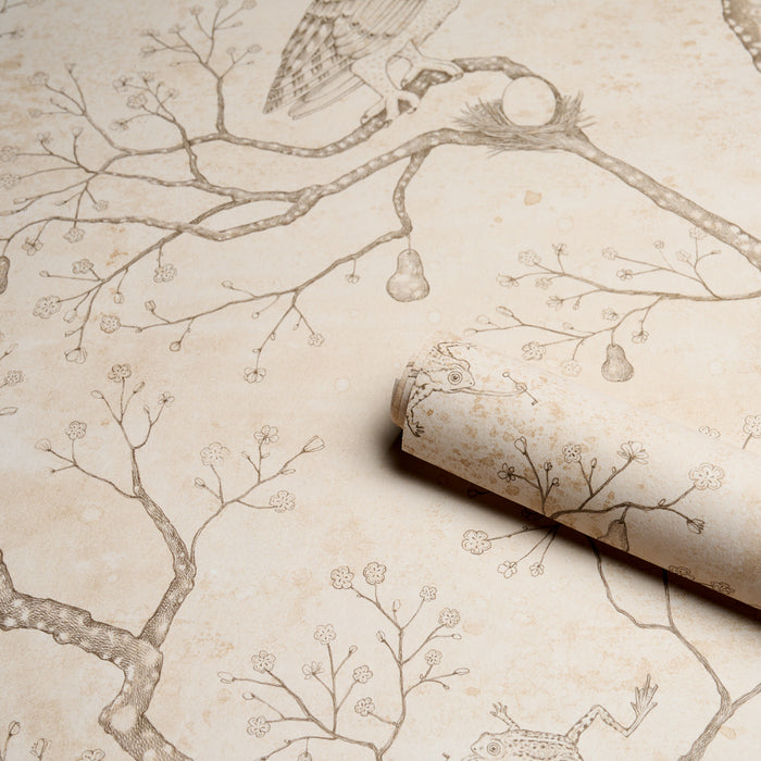Schumacher Custis Orchard Sky Wallpaper Sample 5017342