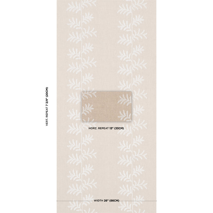 Schumacher Banbridge Linen Vinyl Flax Wallpaper Schumacher 5017491