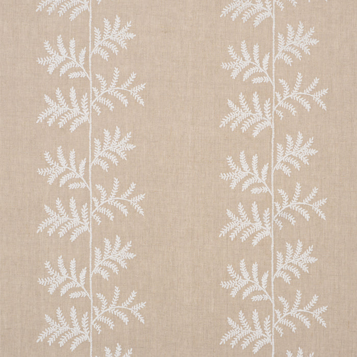 Schumacher Eloise Embroidery Wallcovering Natural Wallpaper Sample 5017101