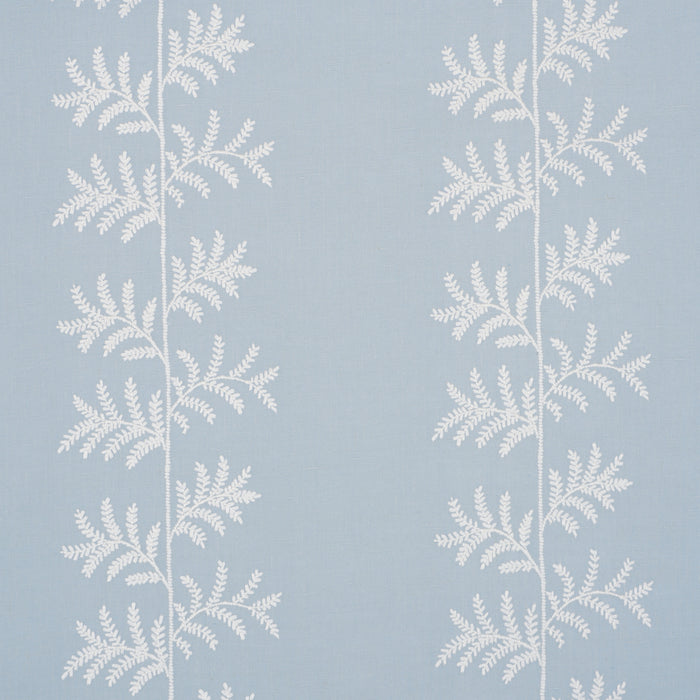 Schumacher Eloise Embroidery Wallcovering Sky Wallpaper Sample 5017102