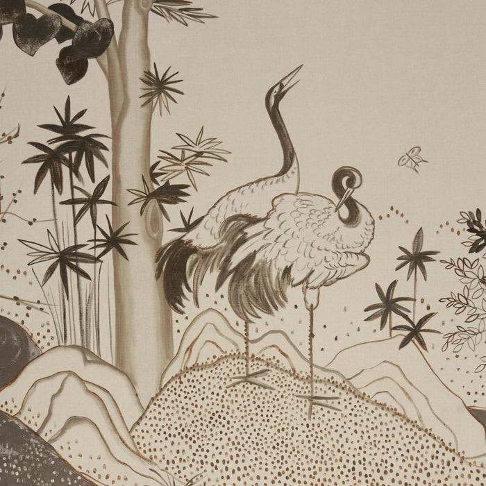 Schumacher Birdsong 3 Panel Set Carbon Wallpaper 5017110