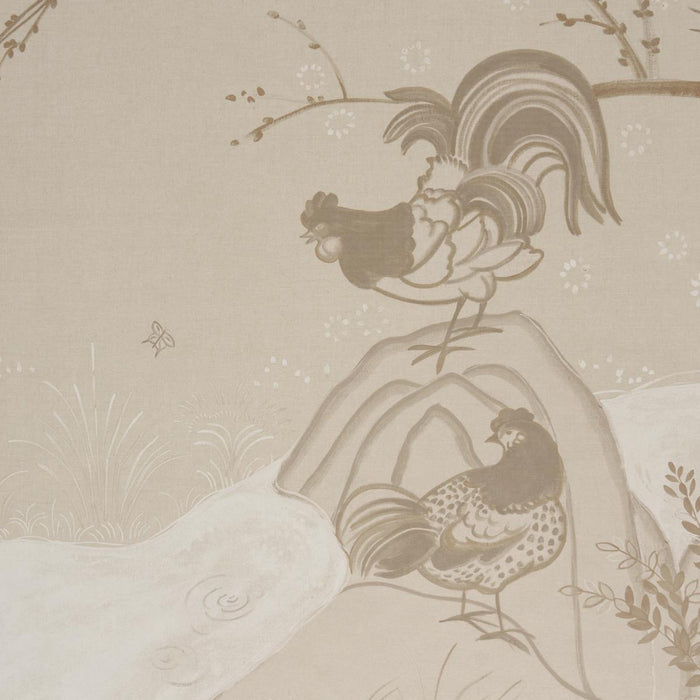 Schumacher Birdsong 3 Panel Set Ivory Wallpaper 5017111