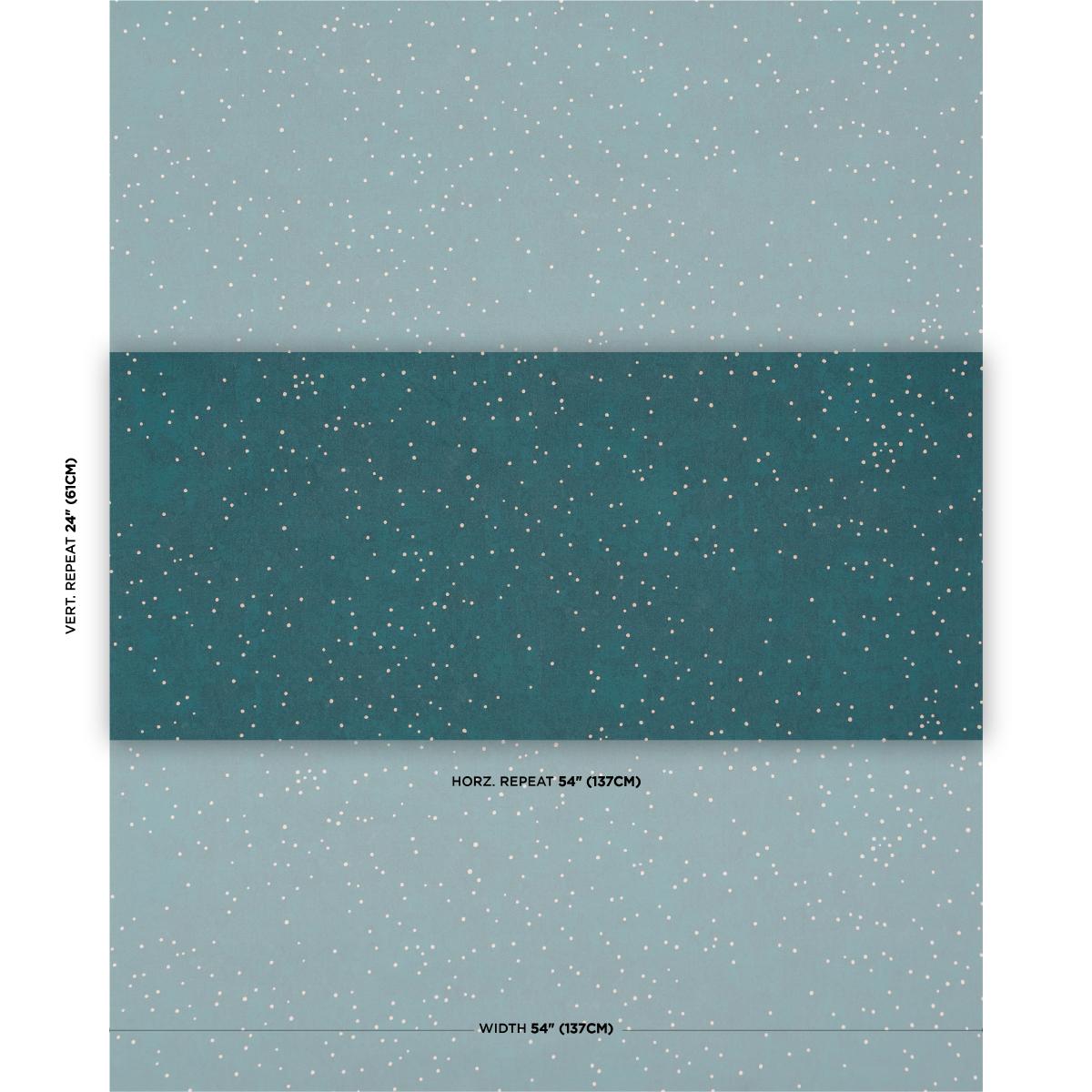 Schumacher Brindille Starry Sky Peacock Wallpaper Sample 5017120