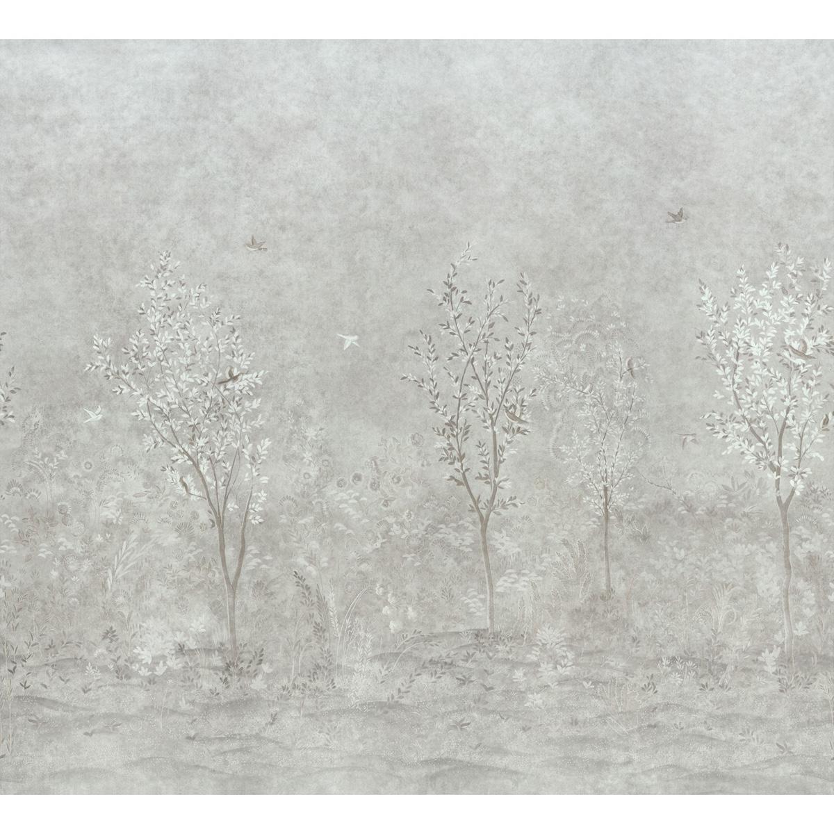 Schumacher Sublime 4 Panel Set Grisaille Wallpaper Sample 5017130