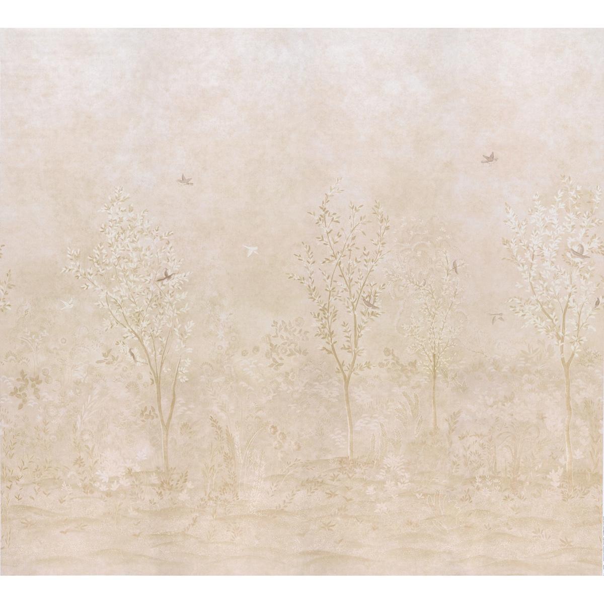 Schumacher Sublime 4 Panel Set Parchment Wallpaper Sample 5017131
