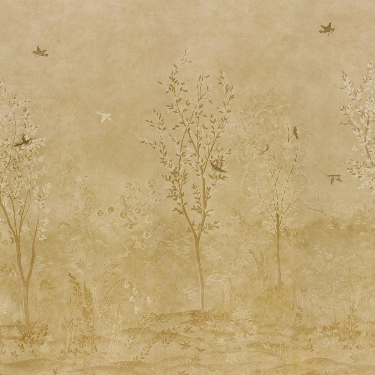 Schumacher Sublime 4 Panel Set Gold Wallpaper 5017132