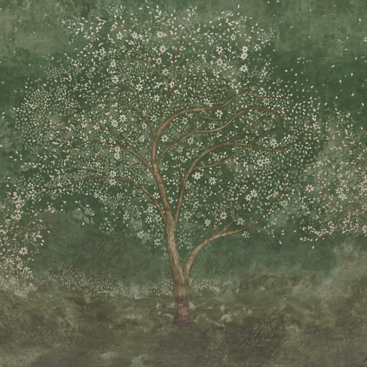 Schumacher Psalm 3 Panel Set Cypress Wallpaper 5017140