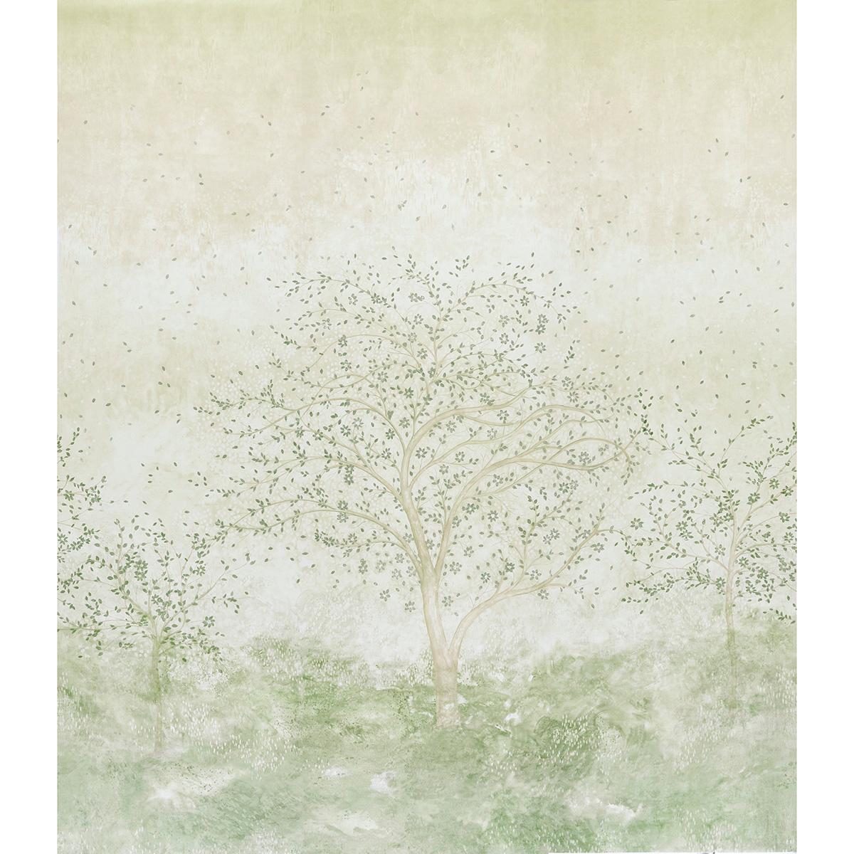 Schumacher Psalm 3 Panel Set Alabaster Wallpaper Sample 5017141