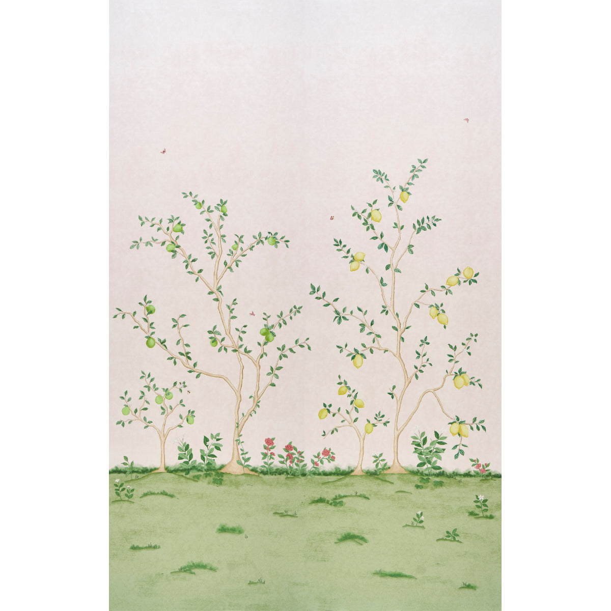 Schumacher Citrus Blossom 2 Panel Set Blush Wallpaper 5017161