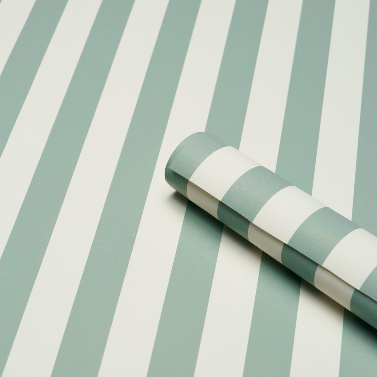 Schumacher Emma Stripe Teal Wallpaper 5017213