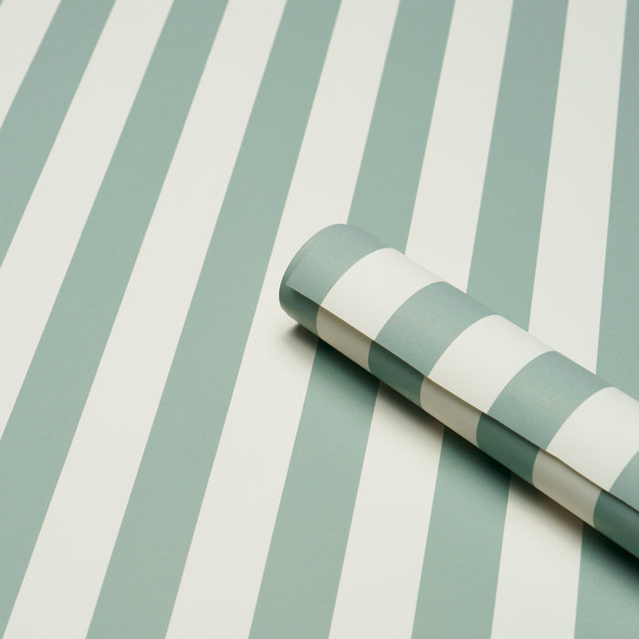 Schumacher Emma Stripe Teal Wallpaper 5017213
