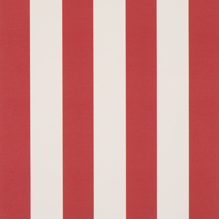 Schumacher Emma Stripe Red Wallpaper Sample 5017227