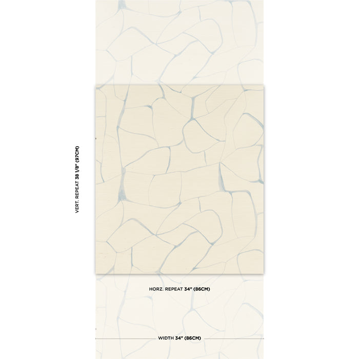 Schumacher Filigree Sisal Sky Wallpaper Sample 5017230