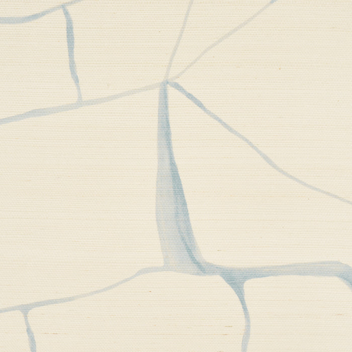 Schumacher Filigree Sisal Sky Wallpaper Sample 5017230