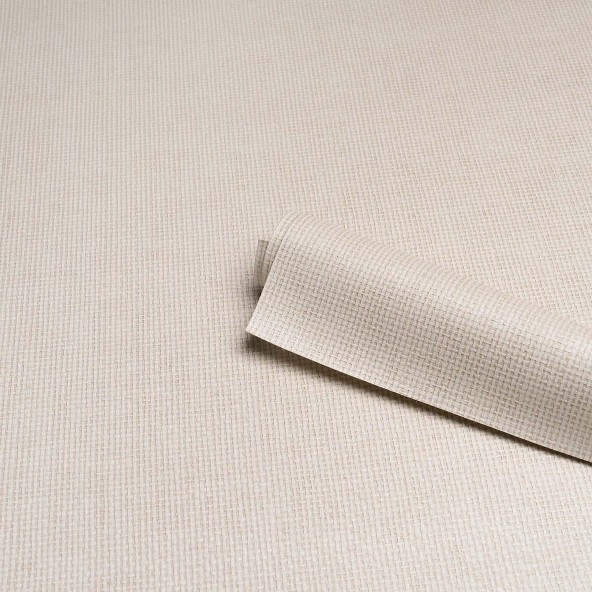 Schumacher Paperweave Vinyl Pearl Wallpaper Sample 5017251