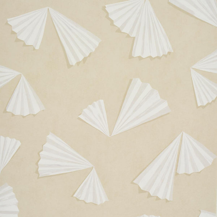 Schumacher Antoinette Warm White Wallpaper Sample 5017352