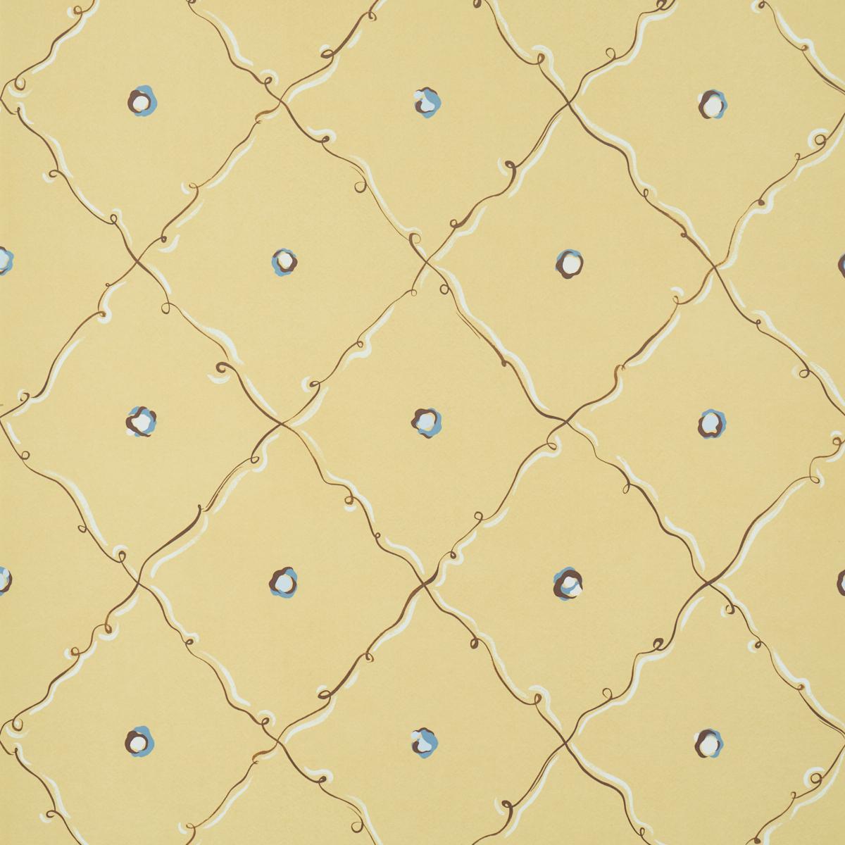 Schumacher Colette Light Yellow Wallpaper Sample 5017373