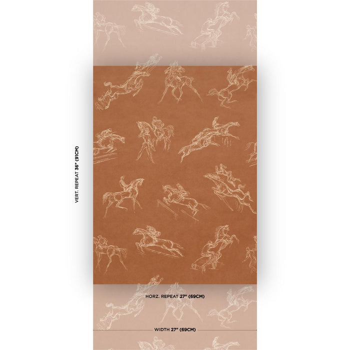 Schumacher Tanbark Earthy Brown Wallpaper Sample 5017390