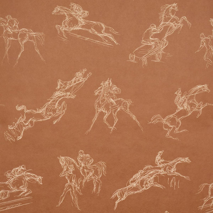 Schumacher Tanbark Earthy Brown Wallpaper Sample 5017390