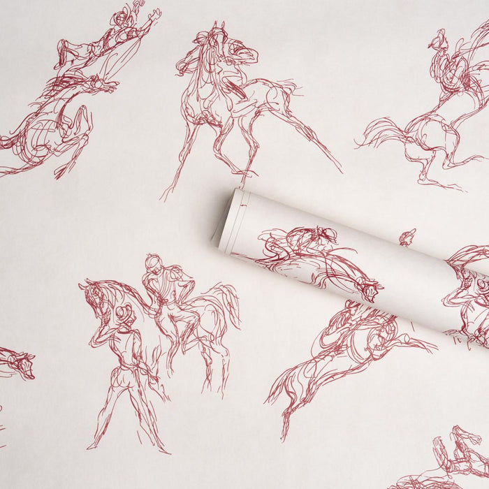 Schumacher Tanbark Dark Red Wallpaper 5017391