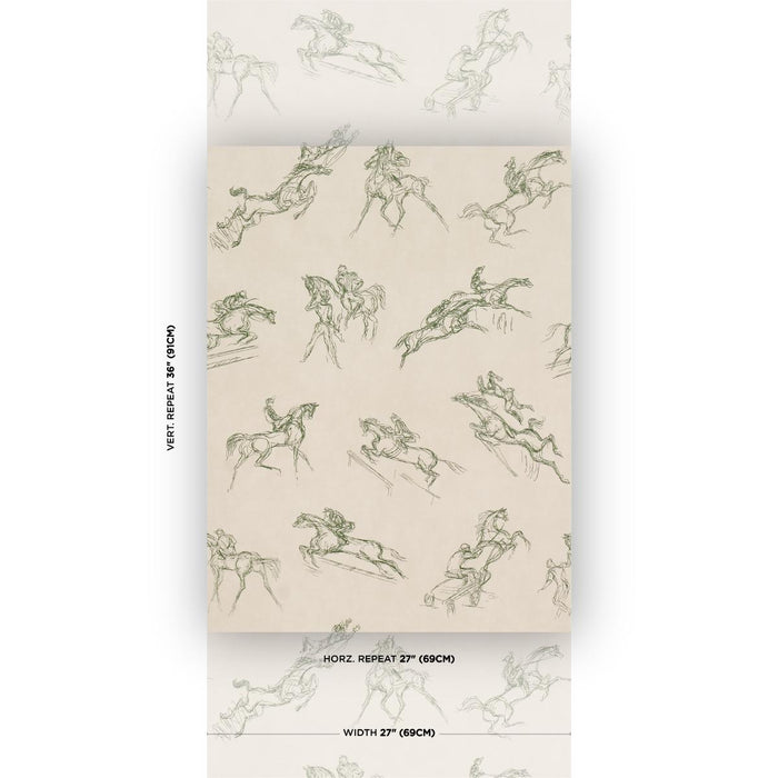 Schumacher Tanbark Olive Wallpaper Sample 5017392