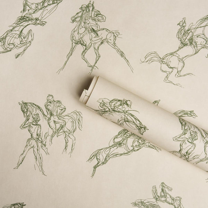Schumacher Tanbark Olive Wallpaper Sample 5017392