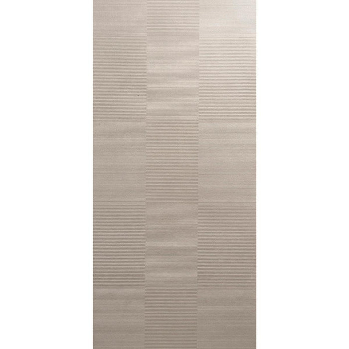 Schumacher Quinton Offset Rib Wallcovering Platinum Wallpaper Sample 5017410