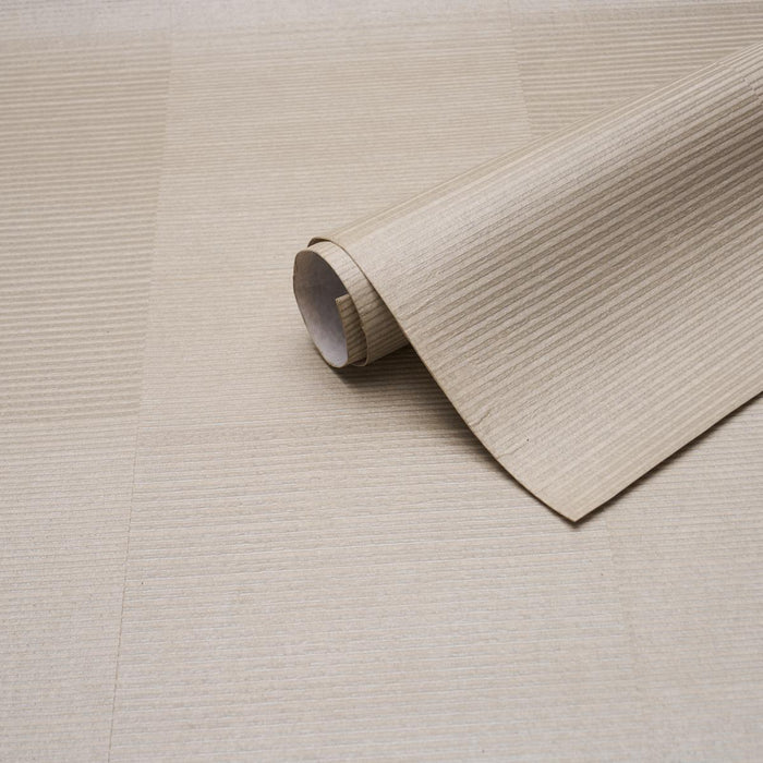 Schumacher Quinton Offset Rib Wallcovering Platinum Wallpaper Sample 5017410