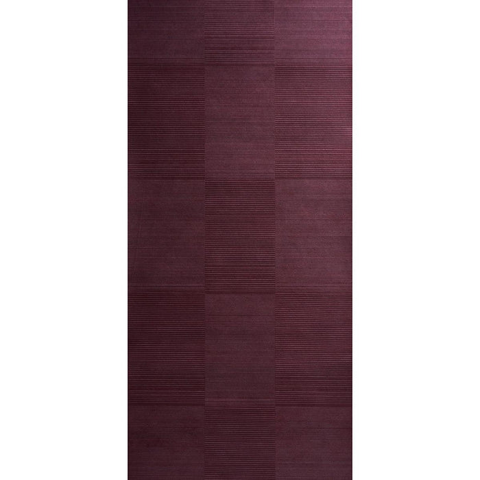 Schumacher Quinton Offset Rib Wallcovering Oxblood Wallpaper Sample 5017411