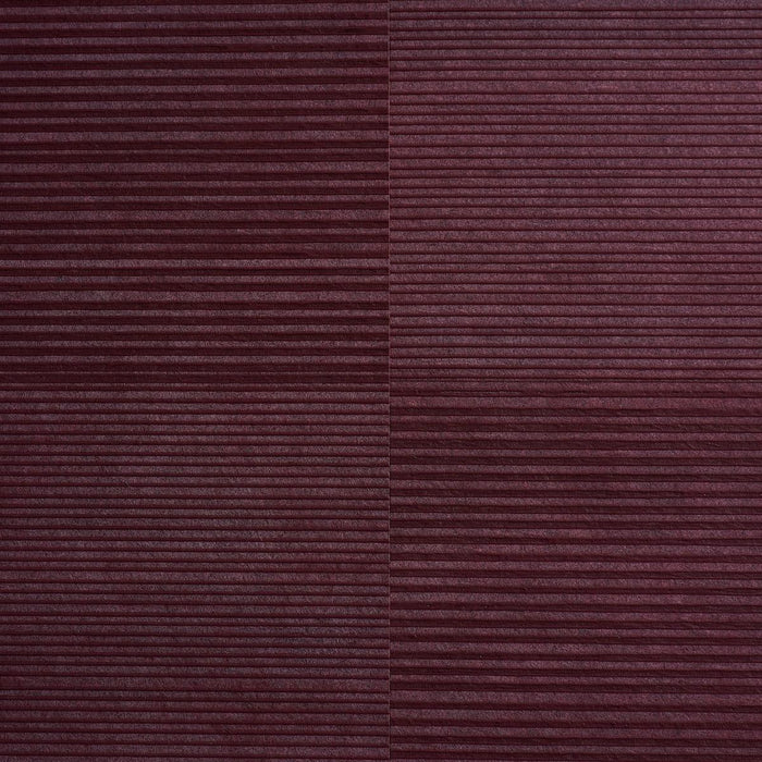 Schumacher Quinton Offset Rib Wallcovering Oxblood Wallpaper Sample 5017411