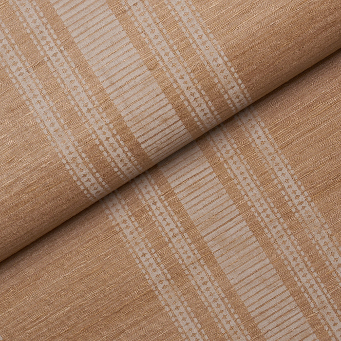 Schumacher Cassia Silk Stripe Wallcovering Neutral Wallpaper 5017450