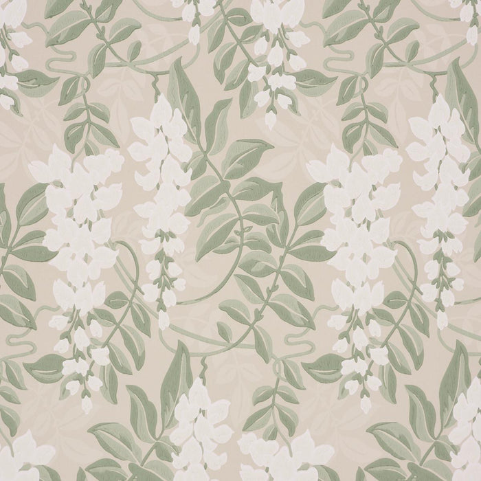 Schumacher Lucia Wisteria Sage Wallpaper Sample 5017530