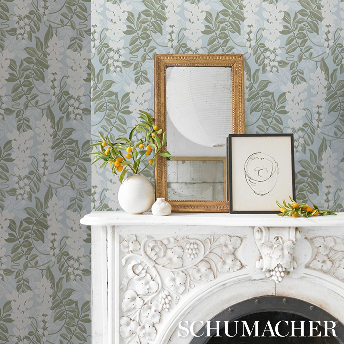 Schumacher Lucia Wisteria Sky Wallpaper 5017531