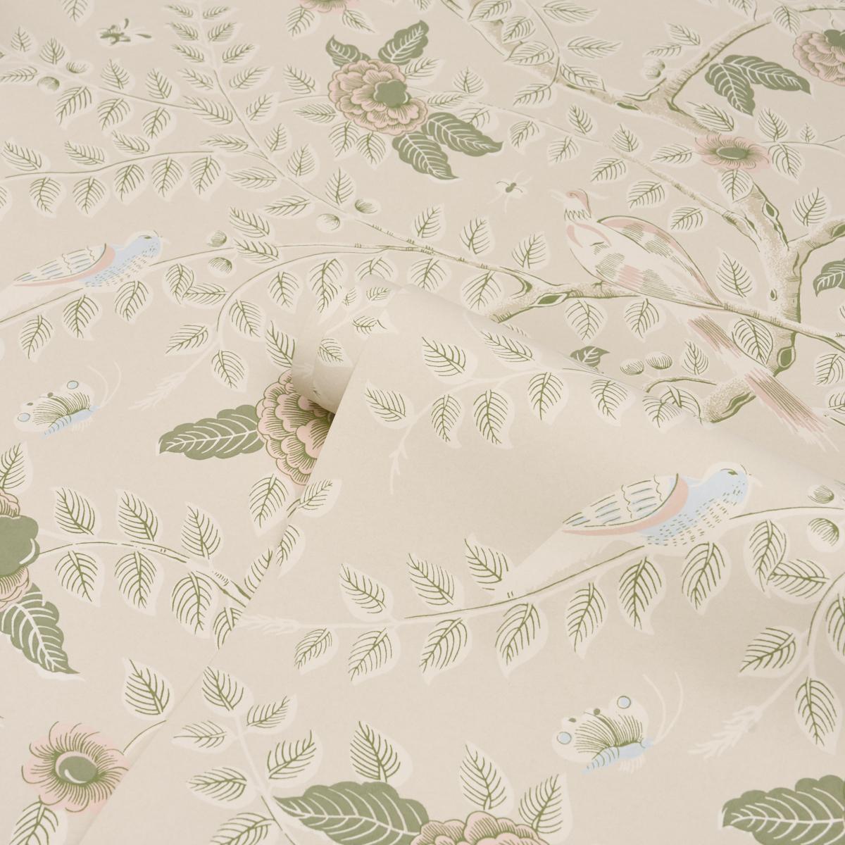 Schumacher Tole Bird Petal Wallpaper 5017541