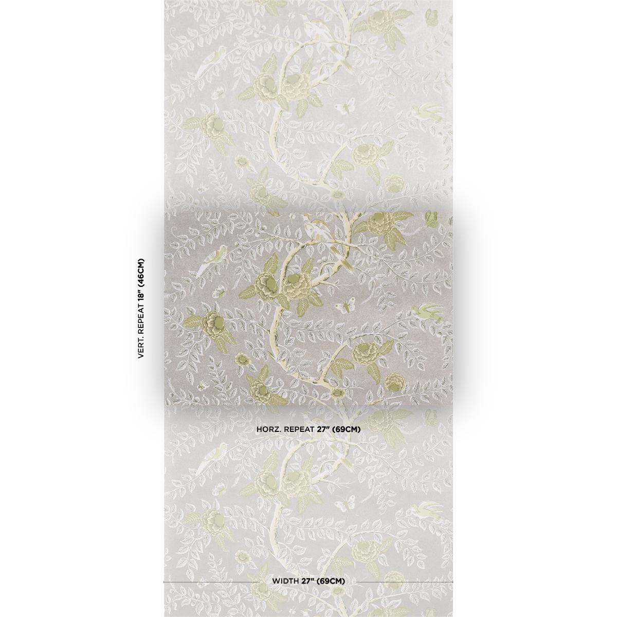 Schumacher Tole Bird Spring Wallpaper Sample 5017542