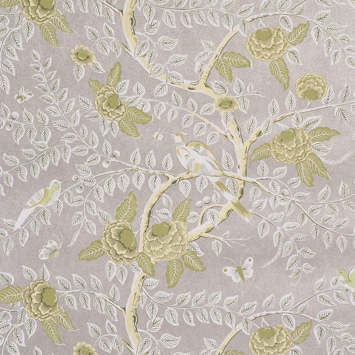Schumacher Tole Bird Spring Wallpaper Sample 5017542