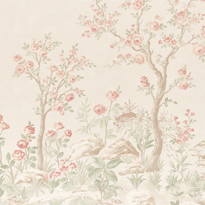 Schumacher Charlotte'S Garden Panel Set Petal Wallpaper Sample 5017550