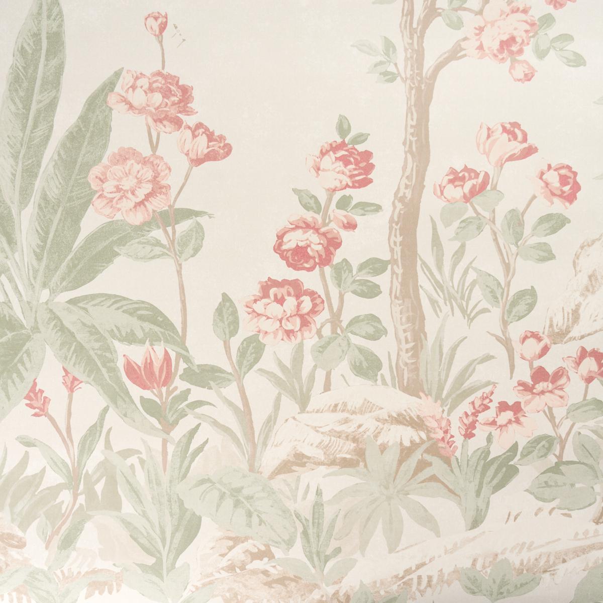 Schumacher Charlotte'S Garden Panel Set Petal Wallpaper Sample 5017550