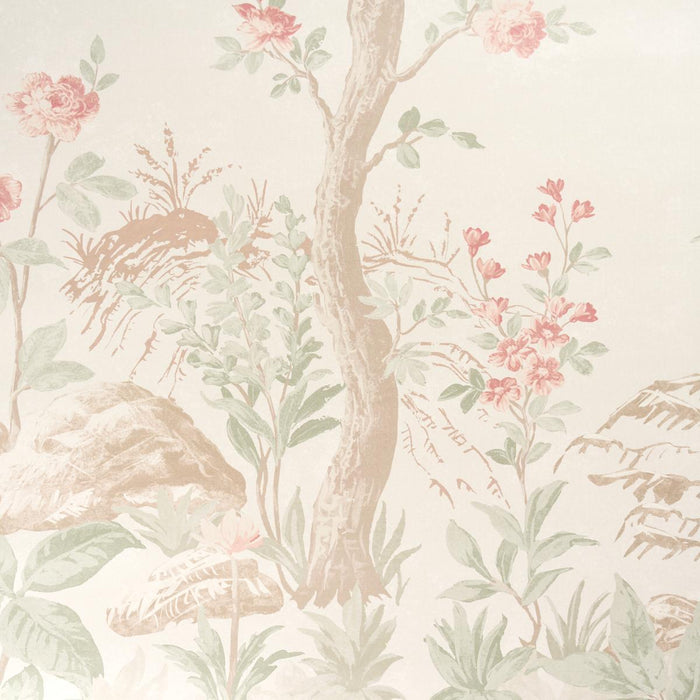 Schumacher Charlotte'S Garden Panel Set Petal Wallpaper Sample 5017550