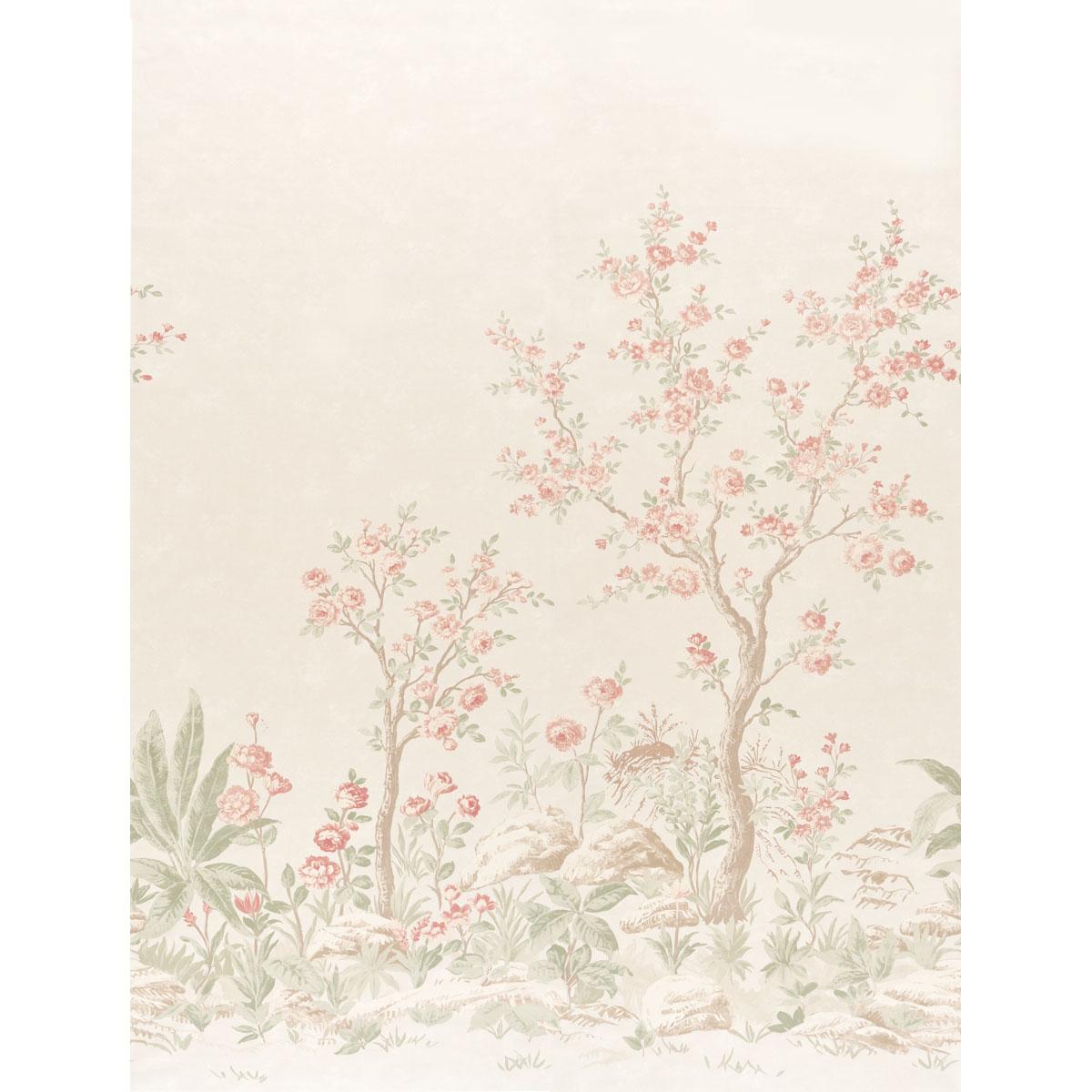 Schumacher Charlotte'S Garden Panel Set Petal Wallpaper Sample 5017550