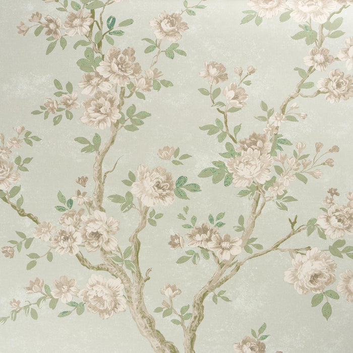 Schumacher Charlotte'S Garden Panel Set Celadon Wallpaper 5017551