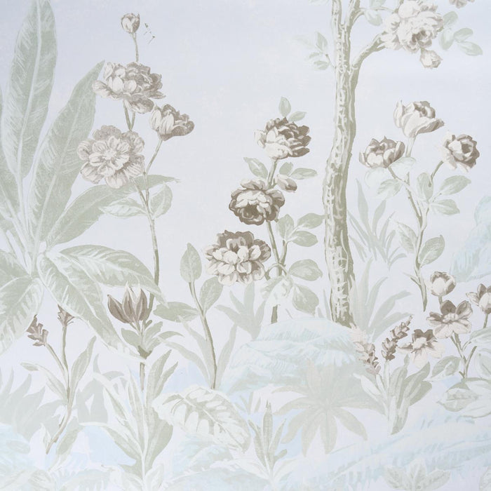 Schumacher Charlotte'S Garden Panel Set Periwinkle Wallpaper 5017552