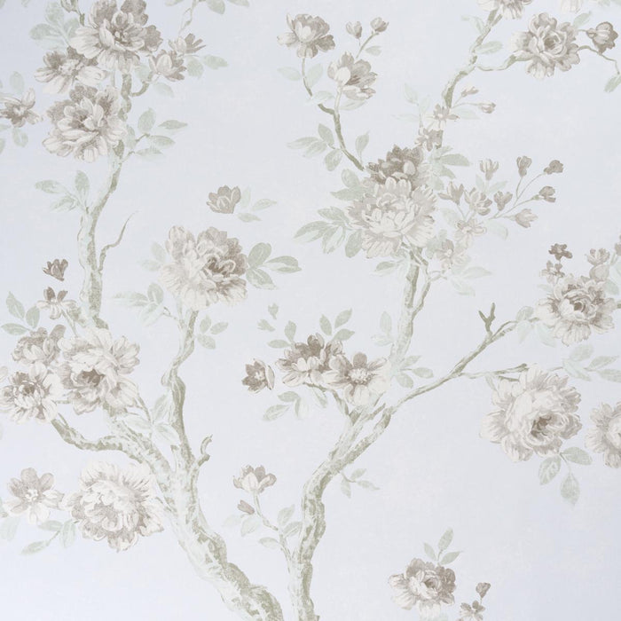 Schumacher Charlotte'S Garden Panel Set Periwinkle Wallpaper Sample 5017552