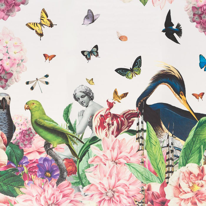 Schumacher Flores Paradisi Panel Set Rose & Peony Wallpaper Sample 5017560